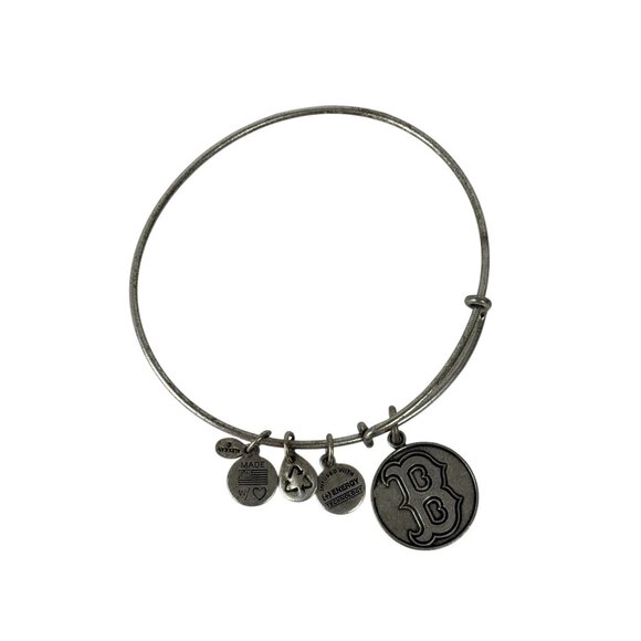 Alex and Ani Boston Red Sox Charm Silver Tone Bangle Braclet Made in the USA MLB - Picture 1 of 5